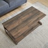 NicBex Modern 47.8" Rectangle Coffee Table with Solid Wood Frame for Home and Office - 4 of 4