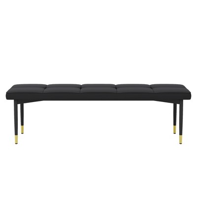 TiramisuBest Industrial Entryway Shoe Bench with Upholstered Seat & Rustic Storage, Fabric & Metal Design for Small Spaces (Antique Brown)