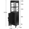 VECELO Bathroom Storage Cabinet Open Shelves Bathroom Organizer Rack with Toilet Paper Holder and Door - 3 of 4