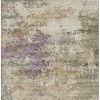 HomeRoots 5' X 8' Beige Green And Purple Abstract Washable Indoor Outdoor Area Rug - 3 of 4