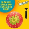 SCS Direct Gaga Fruit Themed Playground Balls (4 Pack) w Air Pump- Durable 8.5 Inch Rubber Balls for Recess Dodgeball, Kickball - 3 of 4