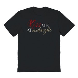 Rerun Island Men's Kiss Me At Midnight Short Sleeve Graphic Cotton T-Shirt - 1 of 1