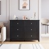 Wood Dresser for Bedroom, Chest of Drawers with 6 Drawer & Metal Handle, Closet Store Organizer - 2 of 4