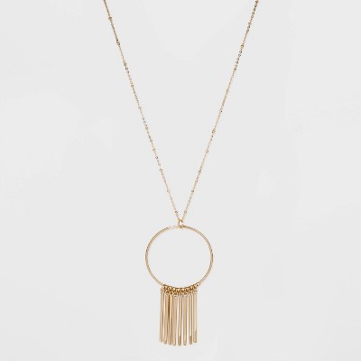 Bars with Pendant Necklace - A New Day™ Gold