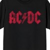ACDC Weathered Red on Black Short Sleeve Adult T-Shirt - 2 of 3