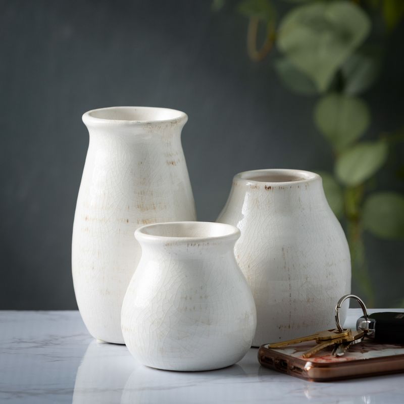 Sullivans Set of 3 Petite Ceramic Vases 3"H, 4.5"H & 5.5"H, 3 of 16