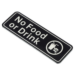 Unique Bargains Acrylic Self-Adhesive Decor Business No Food or Drink Sign - 1 of 4