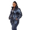 Plus Size Metallic Puffer Coat - White Mark - 2 of 4
