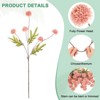 Unique Bargains 5-Heads Artificial Chrysanthemum Ball Flowers Silk Bouquets Real Touch 20 Inch - 2 of 4