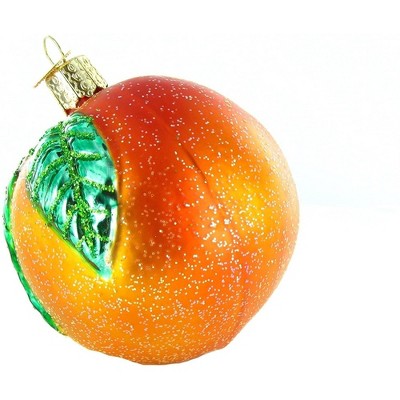 Old World Christmas Blown Glass Ornament for Christmas Tree, Peach