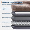 67"x43"x8" Human Dog Bed for Adult & Pets, Faux Fur Removable Human Dogs Bed with Pillow, Portable Handle, Side Pocket - 3 of 4
