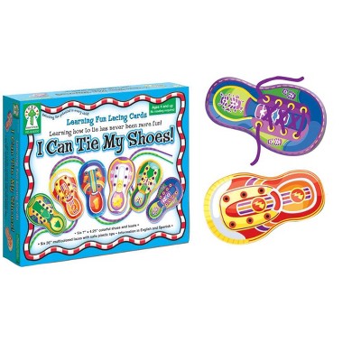 Key Education I Can Tie My Shoes! Learning Fun Lacing Card, set of 6