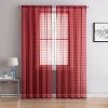 Kate Aurora 2 Piece Rod Pocket Plaid Sheer Voile Window Curtain Panels - 84 in. Long - 2 of 3