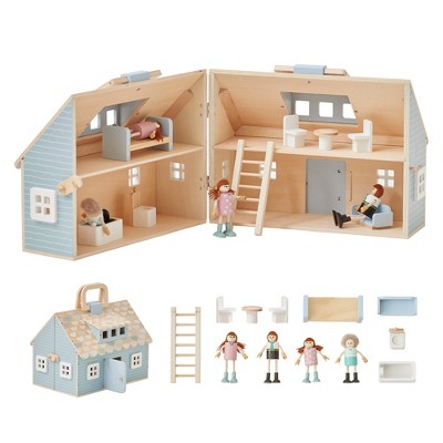 Olivia's Little World Quaint Portable Doll Cottage + Accessories For 3. ...