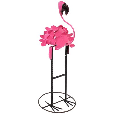 Sunnydaze Indoor/Outdoor Metal Flamingo Garden Statue, 24-Inch