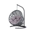 VisioGear Cat Swing Bed with Stand & Cushion, Cat Egg Chair, Indoor Hanging Swinging Cat Bed for Small Animals, Gray, 18.9"*19.3"*28.7" - 4 of 4