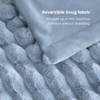Cozy Bliss Faux Fur Plush Decorative Blanket, Cozy Warm Striped Throw - 4 of 4