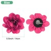 Unique Bargains Alloy Satin Fabric Big Rose Flower Dainty Brooch Pin 1 Pc - 3 of 4