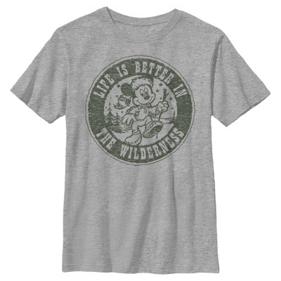 Boy's Disney Mickey Mouse Life Is Better In The Wilderness T-shirt ...