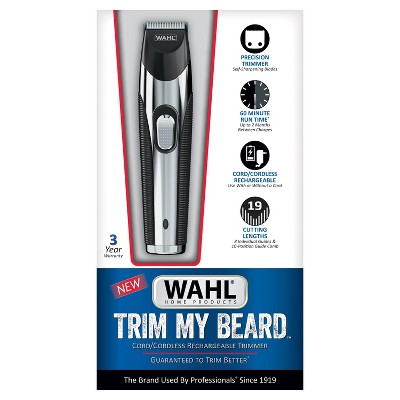 Wahl Cord/Cordless Rechargeable Electric Beard Hair Trimmer for Men with 19 Cutting Lengths