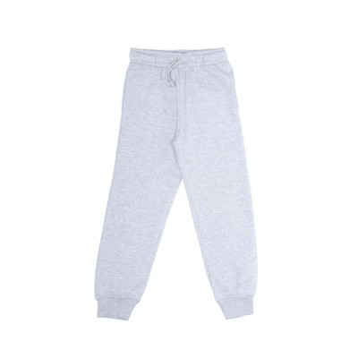 EVERYDAY KIDS Boys Cotton Fleece Sweatpants; Boys’ Activewear Jogger Pants - Soft and Breathable Cotton/Poly Blend, Heather Gray