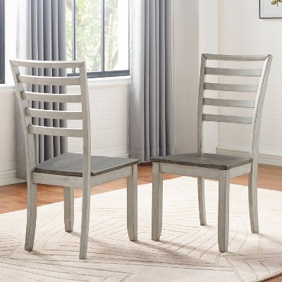 Abacus 7-Piece Smokey Alabaster and Honey Dining Set with Self-Storing Leaf
