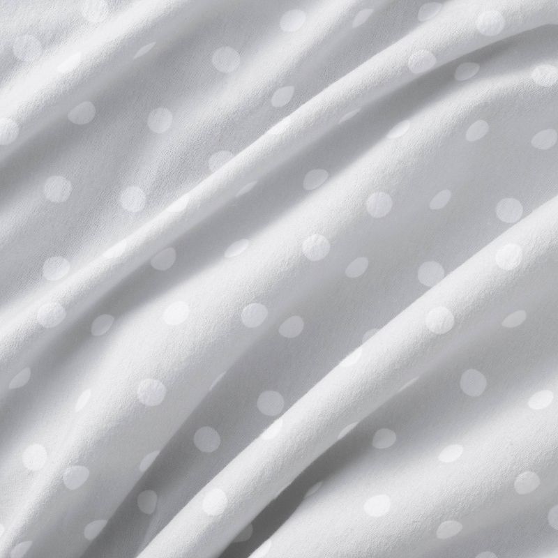 Flannel Fitted Crib Sheet - Gray Dots - Cloud Island&#8482;, 4 of 6
