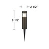 John Timberland Petrichor 8 1/2" High Modern Landscape Bollard Light Fixture Porch House Exterior Outside LED Bulb Low Voltage Black Aluminum - 4 of 4