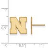 Black Bow Jewelry 14k Yellow Gold Plated Sterling Silver Nebraska Cornhuskers NCAA Post Earrings - 2 of 3