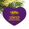 University of Wisconsin-Stevens Point Pointers Logo Heart Love Wood Christmas Tree Holiday Ornament - 2 of 3