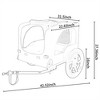 XINGHANZHENXUAN Pet Bike Trailer Dog Cart for Bicycle for Small and Medium Pets, Folding Cart Frame, Non-Slip Floor, Internal Leash - 3 of 4