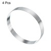 Unique Bargains Stainless Steel Seamless Nonstick Mirror Coating Round Cake Ring 4 Pcs - 3 of 4
