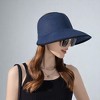 Anna-Kaci Roll Up Wide Brim Visor Sun Hat with Ponytail Hole and UV Protection Lightweight Packable Foldable Summer Cap - 3 of 4