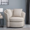 NicBex Soft Fabric Swivel Barrel Accent Chair,Upholstered Swivel Living Room Chair with Movable Pillow Backrests,Club Chairs for Living Room - image 2 of 4