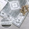 Area Rug Living Room Rugs Boho Carpets Moroccan Diamond Washable Rug Non Slip Non Shedding Low Pile Rug, 2' x 6' Gray - 4 of 4