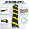 VEVOR 72'' Rubber Speed Bump, Dual Channel, Supports up to 22000 lbs, Includes 4 Expansion Screws & Drill for Asphalt, Concrete, Black&Yellow - 4 of 4