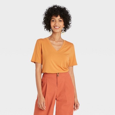 Womens Orange Shirts : Target