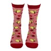 Crazy Dog Women's Tacos Are My Valentine Socks Funny Sarcastic Valentines Day Graphic Novelty Footwear for Ladies - 3 of 4