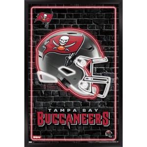 Trends International NFL Tampa Bay Buccaneers - Neon Helmet 23 Framed Wall Poster Prints - 1 of 4
