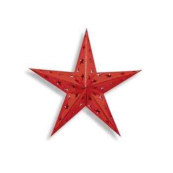 Beistle 12" Foil Dimensional Star; Red 4/Pack 57680-R