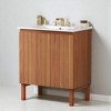 30" Bathroom Vanity with Sink – Freestanding Modern Wood Cabinet with Soft-Close Doors, Adjustable Shelf, Ceramic Basin - 3 of 4