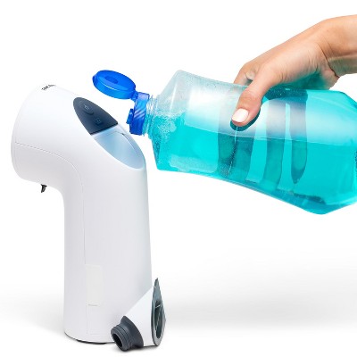 White Automatic Touchless Handwashing Timer with Blue LCD Disk