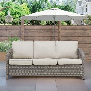 Buenhomino Outdoor Wicker Furniture Set – Swivel Glide Chairs, Sofas, Ottomans & Tables, All-Weather PE Rattan with Cushions for Patio, Garden & Deck - 1 of 4
