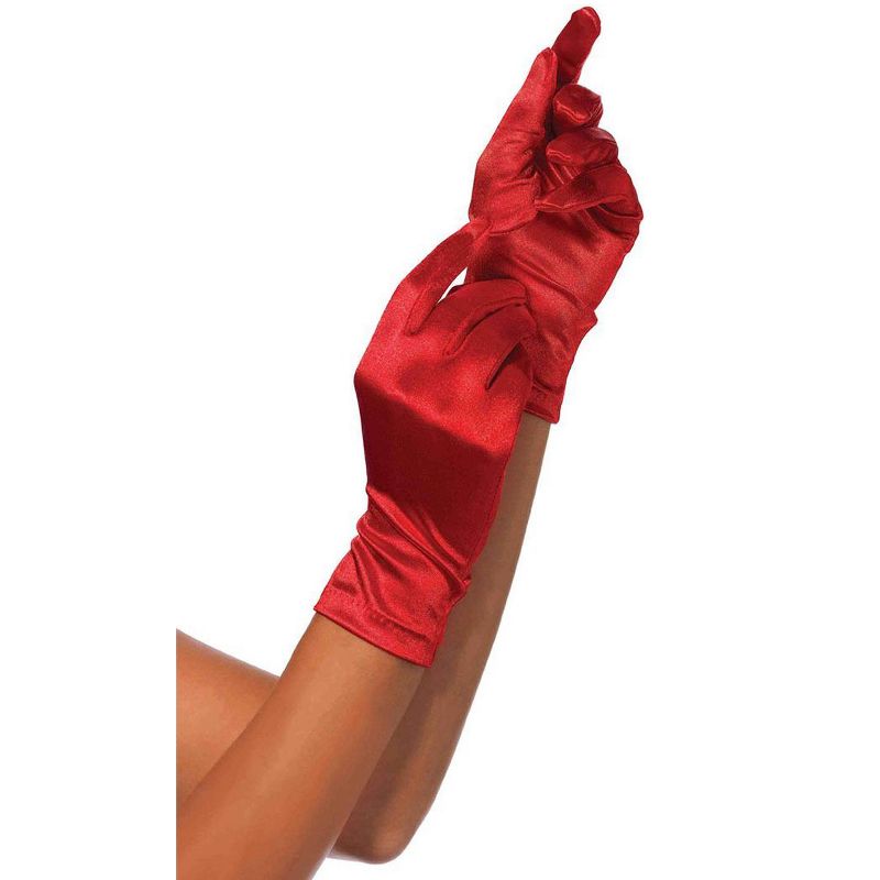 Leg Avenue Wrist Length Satin Gloves, 2 of 4