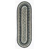 Earth Rugs Black & Tan Oval Stair Tread, 27"x8.25", Braided Jute Rug for Rustic or Farmhouse Stairs, Slip-Resistant Accent - 2 of 3