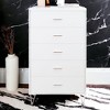 NicBex 5 Drawer Dresser for Bedroom,White Wooden Drawers with Metal Handle,Dressers for Kids Room,Living Room,Entry and Hallway,White - 2 of 4
