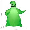 Nightmare Before Christmas Airblown Inflatable Green Oogie Boogie Disney, 3.5 ft Tall, Green - 3 of 4