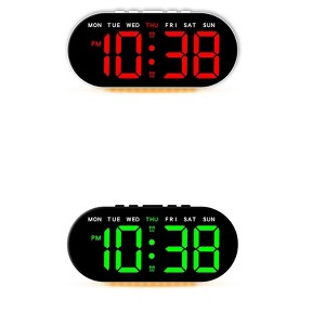 REGALWOVEN 2 Pcs Digital Plastic Corded Electric Adjustable Accurate Alarm Clock 7.1 x 3.1 x 1.2 inch - 1 of 4