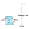 Everly Jewelry – 14K Pink Gold 5 3/5 TGW Blue Topaz and Diamond Fashion Ring - 2 of 4