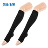 Unique Bargains Zipper Pressure Open Toe Compression Sleeves Knee High 2 Pair - image 4 of 4